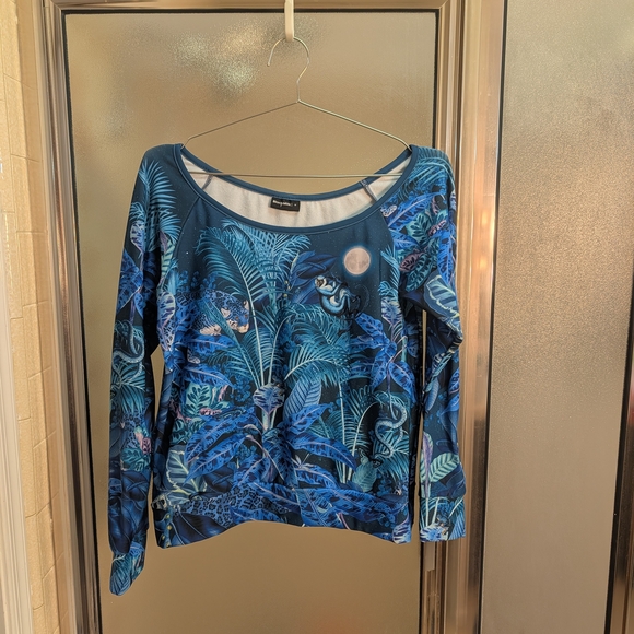 Blackmilk Hyper Jungle Off The Shoulder Sweater - Picture 2 of 3